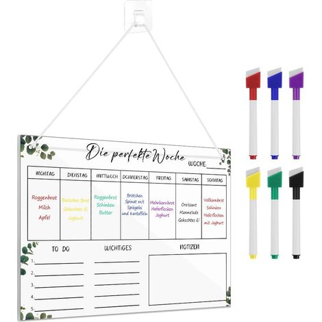 Juego de 9 calendarios magnéticos para nevera, para planificación semanal. (1/5)