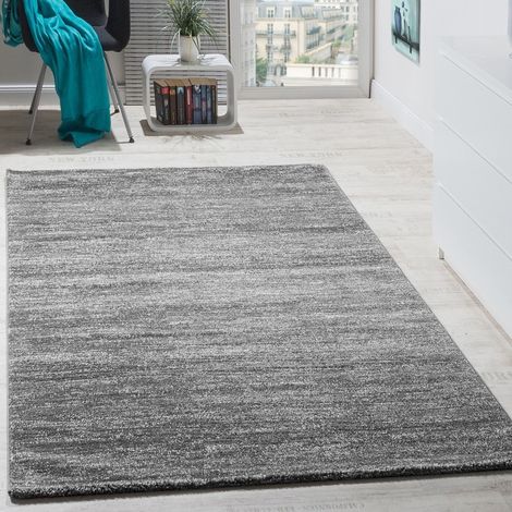 Paco Home Alfombra De Salón Moderna Velour Corto Económica Confortable Mezclada Gris Crema 60x100 cm (1/4)
