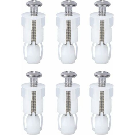 Abattant WC Fixations Charnières 6 Pièces Vis D'expansion Couvercle Toilette Jeu de Fixation D’abattant de WC Vis D'expansion pour Couvercle de Toilette Fixation Abattant WC Vis, Ensoleillé