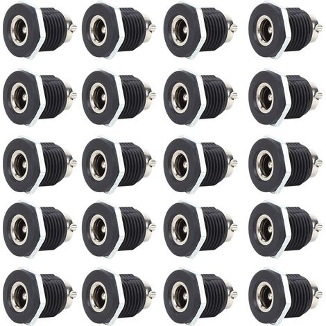 20 Pièces Connecteur Femelle Alimentation Jack DC-022D 5A Montage Panneau Prise Secteur Composants Électriques (1/5)