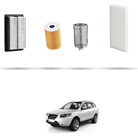 Kit tagliando 4 filtri compatibile con Hyundai Santa FE II 2.0 CRDi 110kw dal 2010 (1/5)