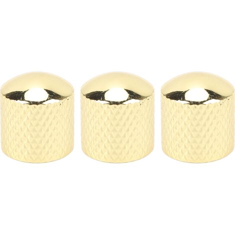 3 boutons de potentiomètre pour guitare électrique, aspect exquis, métal robuste, universels, remplacement, doré (1/5)