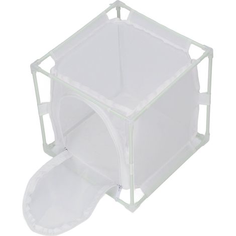 Insektenbeobachtungskäfig aus PVC-Netzgewebe, weiß, wiederverwendbar, Schmetterlingshabitat, Zucht- und Inkubatorbox, umgekehrt U-förmig (1/5)