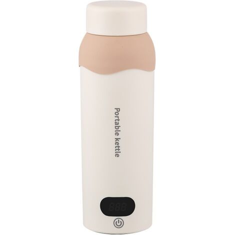 Bouilloire électrique de voyage, petite bouilloire portable en acier inoxydable 304 avec arrêt automatique et 6 réglages de température, idéale pour le thé, le café et le lait, 450 ml (1/5)