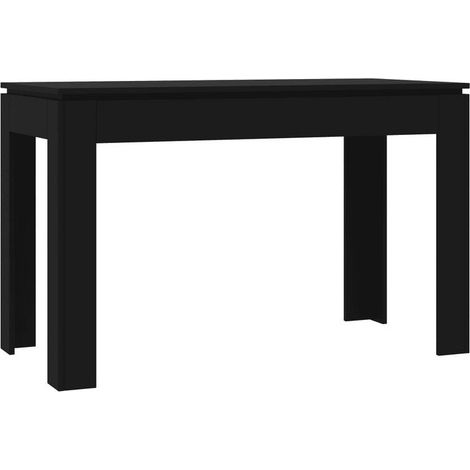 Table à manger rectangulaire bois noir Jonan 120cm (1/4)