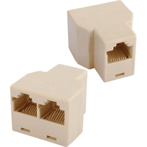 Divisor RJ45 - 2x RJ45 hembra  Blanco (1/4)