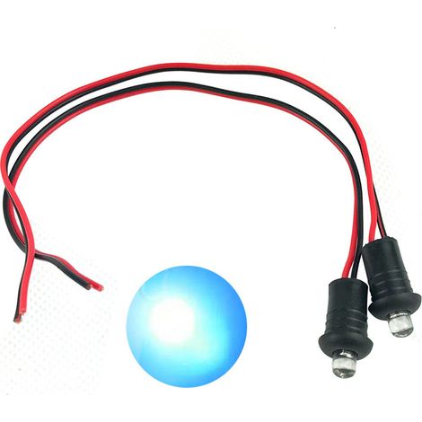 Paire de voyants LED bleus d'alarme pour moto/auto (identique à 77) (1/5)