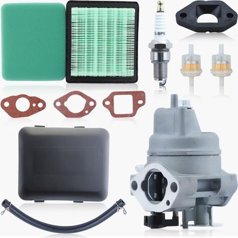 Kit carburatore Haishine GC190 per Honda GC190 GCV190 GCV190LA HRB217 HRX217 HRX217K1 HRX217K2 con coperchio filtro aria, tubo olio, filtro aria GCV160, filtro carburante e candela.