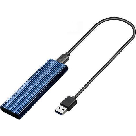Boîtier SSD M.2 NVMe, adaptateur SSD M.2 vers USB pour NVMe PCIe NGFF SATA, clé carte mère 2230/2242/2260/228 (1/5)