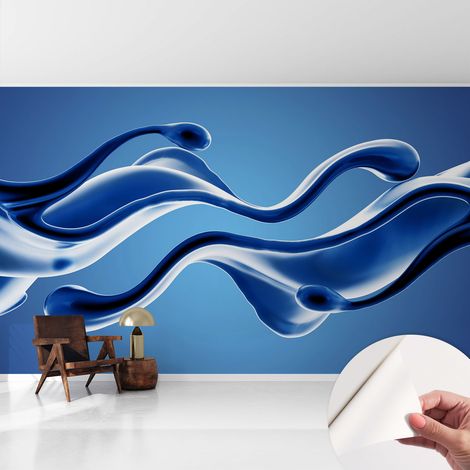 Carta da parati adesiva - lavabile - decorazione murale - per cucina - pellicola decorativa Leggerezza astratta 416x254 cm (1/5)