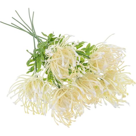 tiges de fleurs artificielles en plastique avec feuilles , ornements floraux pour la décoration du s (1/5)