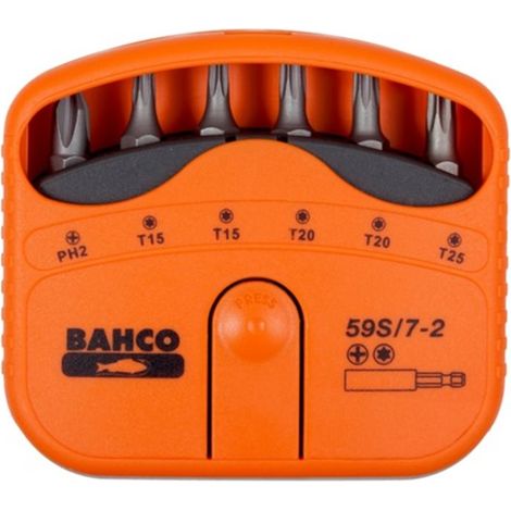 JGOS PUNTAS 1/4 ARD 7 PZAS CON ADAPTADOR 59S/7-2 - BAHCO