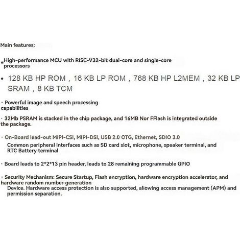 Carte de développement ESP32-P4-NANO + module PoE + caméra + kit haut-parleur noir (1/5)