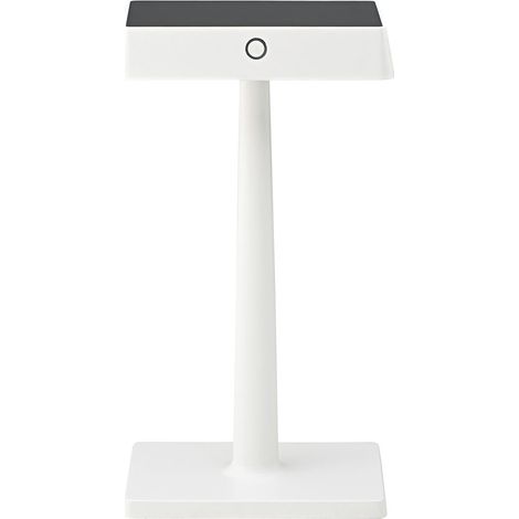 Außenleuchte Tischleuchte LED Touchdimmer Akku Tischlampe Gartenleuchte mit Wireless Charging, Aluminium weiß, 3W 210lm 2700K, LxBxH 10x17,5x33 cm, Sigor 450090140