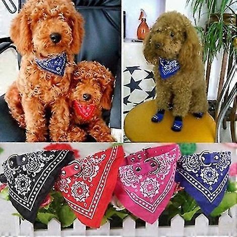 Écharpe de cou ajustable pour chien ou chiot, bandana, collier triangulaire tendance (1/4)