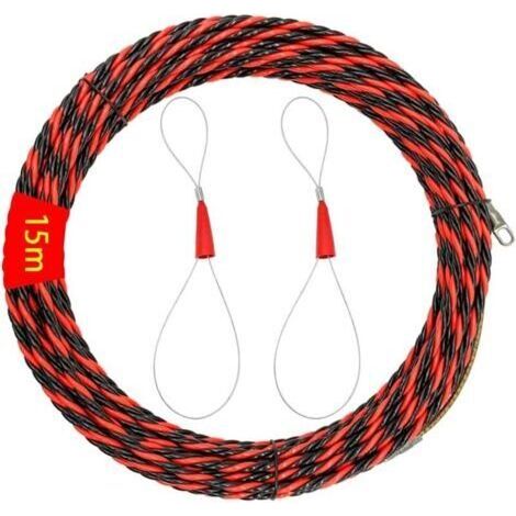 15m Aiguille D'électricien Electrique Avec 2 Resort de Guidage Passe Spiralé Flexible Aiguille Tire Fil Pour Câble de Communication Mur Conduit (1/4)