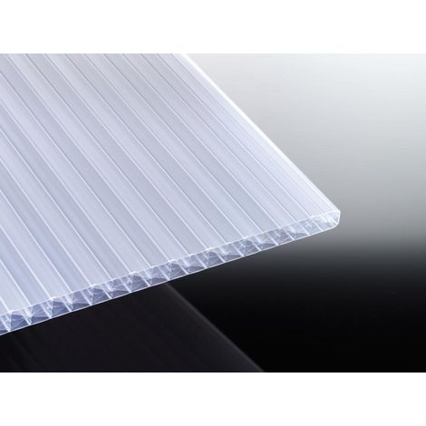 PC-Stegfünffachplatte Fachwerk 980 x 4000 mm weiß-opal, 16 mm