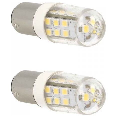 2 Pezzi Lampada Led Barca BAY15D Bianco Neutro 12V 24V 4W