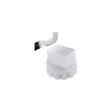 Adaptateur de drainage de gouttière - Raccord de soins de pluie carré à rond, extension d'eau de pluie extérieure Convient aux tuyaux d'évacuation en PVC de 3 ou 4 pouces, compatible (1/5)