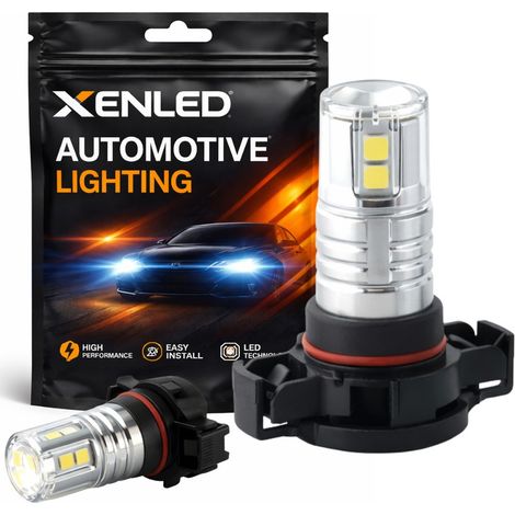 2 x AMPOULES PSX24W 12-LED Super Canbus 850Lms XENLED 24W - PALLADIUM - PG20/7 BLANC (1/5)