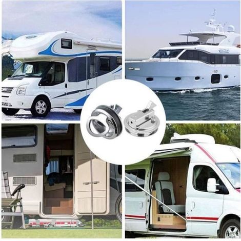 Loquet de Trappe Loquet Verrouillage en Alliage de Zinc Hatch Verrou Slam Flush Pull Hatch Camper Deck Hatch Door Cabinet (1/4)
