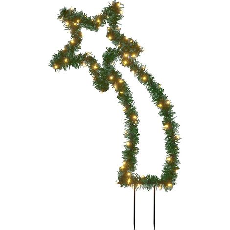 Décoration lumineuse météore de Noël avec piquets 80 LED 62 cm (1/5)