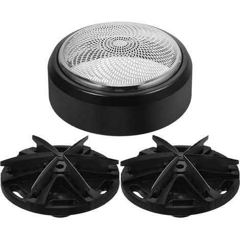 3-Piece Stainless Steel Rotary Razor Head with 6 Floating Blades, Accessory for Men's Electric Razor for Facial Hair Care, Quick and Precise (1/5)