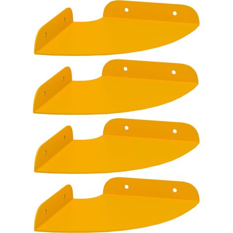 Maison Exclusive - Schwebendes Regal mit Regal 4 pcs Senfgelb 15