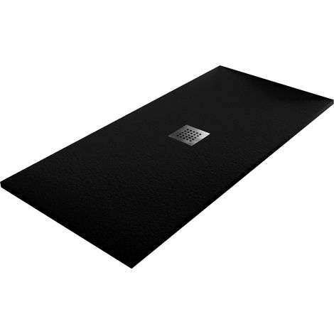 Piatto Doccia in Pietra 80x170 cm Bonussi Ardesia Stone Central Nero (1/5)