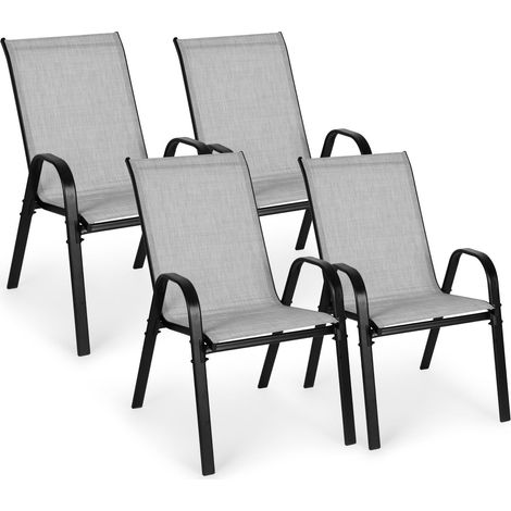 4er set gartenstuhle fur terrasse oder balkon hellgrau multigarden