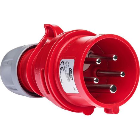 IDE – Prise inverseur de phase tétrapolaire 16A 3P+N+T 380V – 5 broches étanche IP44 – Raccordement par borne à vis 6mm²