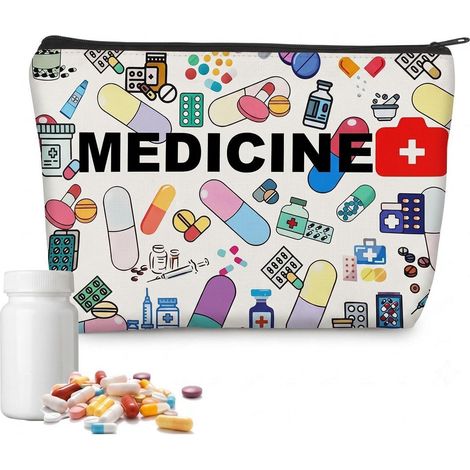 Reiseapotheke Tasche leer 25x17cm, Medikamententasche für Reisen & Zuhause, Notfalltasche Mehrfarbig-2