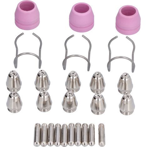 Kit de consumibles para antorcha de corte por plasma, 26 piezas, punta de contacto del electrodo, boquilla cerámica para AG60 SG55 (1/5)
