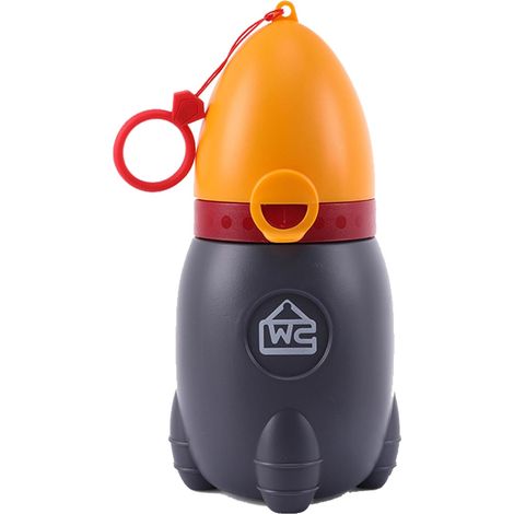 Portable Travel Urinal for Camping Car Outdoor Travel Kids Boys Girls Rocket Gray Orange 370ml (1/5)