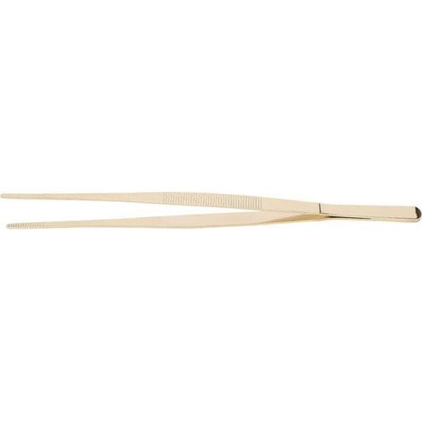 Pince de Cuisson en Acier Inoxydable Pince à Aliments Longue Pince de Cuisson Droite avec Pointe dentelée pour Usage Domestique(Or) (1/4)