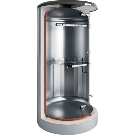 Junkers Bosch Accumulatore inerziale per pompe di calore, Stora BH 750-6 ERZ 1 B, 750 litri, stratificazione, 7735501630