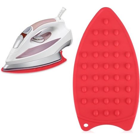 Accesorio para planchar: cojín para tabla de planchar，cojín de silicona resistente al calor para tabla de planchar，alfombrilla (roja) (1/2)