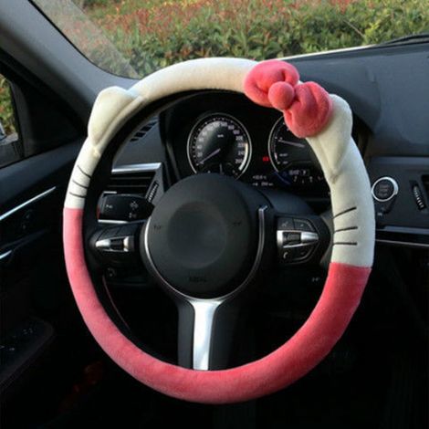 Volant voiture protection fourrure moelleux confortable housse anti-glissante pour auto Type 2 (1/5)