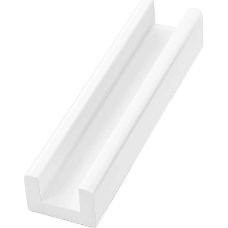 Support de miroir sur pied en bois avec base antidérapante pour miroirs pleine longueur, support stable et patins antidérapants blancs (1/5)