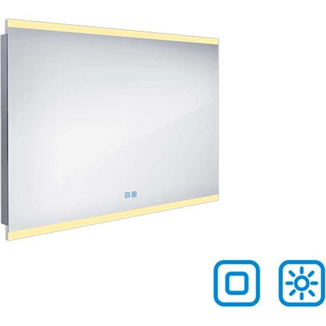 Nimco - Miroir avec éclairage LED, 100x70 cm, avec deux capteurs tactiles ZP 12004VX (1/5)