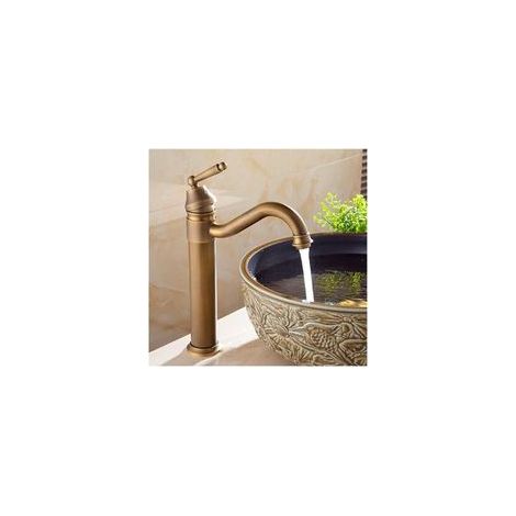 Colonne de Douche en Acier Inoxydable, Mitigeur de Salle de Bain Neuf, Robinet de Lavabo en Cuivre Antique Poli (1/4)