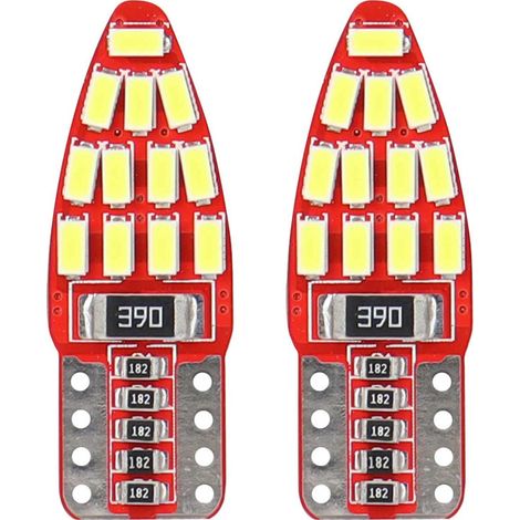Set mit 2 LED-Standlichtlampen T10 W5W CANbus 3014 24 SMD 12V Weißes Licht