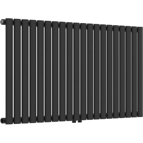 Radiatore a pannello piatto 857 watt acciaio 60 x 120 cm nero 030010467