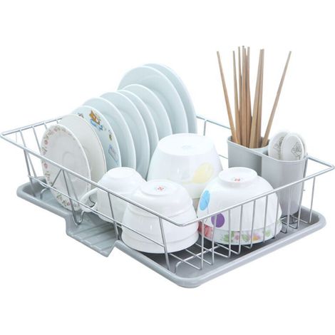 Rack De Séchage Pour Vaisselle - En Acier Inoxydable - Pour Plan De Travail Ou Évier - 32 X 15 X 49 Cm - 1 Pièce