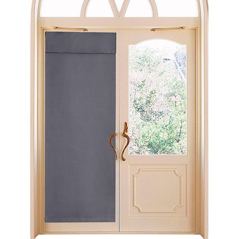 Selbstklebende Verdunkelungsvorhänge ohne Bohren, mit Befestigungsstreifen und Wärmedämmsystem, für Glastüren und -fenster.