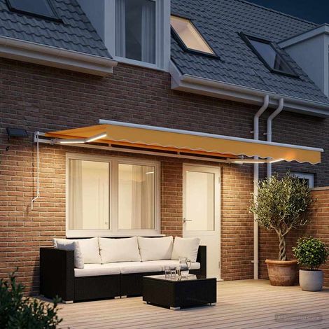 Teenpull – Ausziehbare Markise Sand 500 x 350 cm Stoff und Aluminium (1/5)
