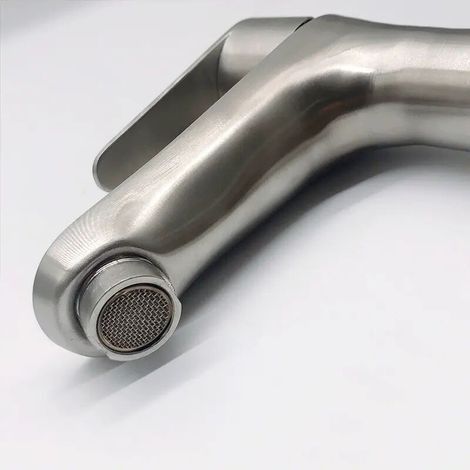 Einzelarmatur aus gebürstetem Edelstahl SUS304 für Kaltwasser, kleines Waschbecken, Waschtisch, Badezimmerarmatur, gebürstetes Badezimmerwaschbecken (1/4)