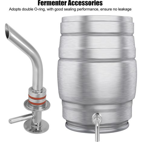 Accessoires pour cuve de fermentation en acier inoxydable 304, double joint torique de 1,5 pouce (1/5)