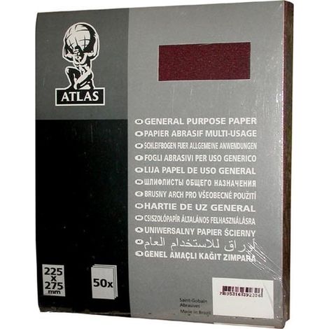 50 Papier Corindon Licorne 230x280 Grain 60 Atlas - Norton