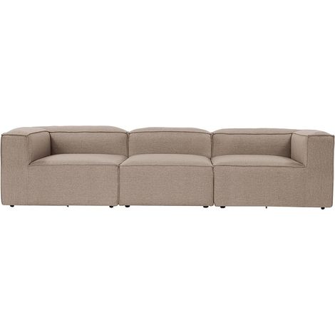Sofa 4-Sitzer modern modular aus Leinen Fora 4 - Beige (1/5)